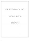 NRNP 6635 FINAL EXAM QNS AND ANS 20232024.