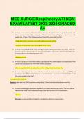 MED SURGE Respiratory ATI NGN EXAM LATEST 2023-2024 GRADED A+