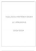 NSG 5003 MIDTERM EXAM 10 VERSIONS 20232024