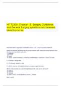   HITT2335_Chapter 13 -Surgery Guidelines and General Surgery questions and answers latest top score.