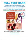 Test Bank For Maternity and Women's Health Care 13th Edition by Deitra Lowdermilk, Mary Catherine Cashion, Shannon Perry, Kathy Alden, Ellen Olshansky 9780323810180 Chapter 1-37 Complete Guide.