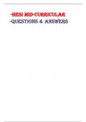 -HESI MID-CURRICULAR  -QUESTIONS & ANSWERS    The nurse in the prenatal clinic assesses a client at 31 weeks gestation. The client's blood pressure is 150/96, edema of the face and hands is noted, 3+ protein in the urine, and serum albumin level is 3 g