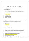 NCLEX-PN 2020 EXAM.