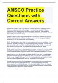 Bundle For AMSCO Exam Questions with Correct Answers