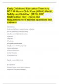 Early Childhood Education Theorists, DCF 40 Hours Child Care (HSAN) Health, Safety, and Nutrition (2019),