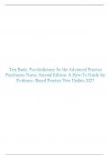 Test Bank: Psychotherapy for the Advanced Practice Psychiatric Nurse, Second Edition| Chapter 1-20