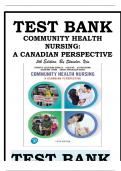 TEST BANK COMMUNITY HEALTH NURSING A CANADIAN PERSPECTIVE 5TH EDITION (STAMLER, 2020) CHAPTER 1-33 | ALL CHAPTERS COVERED GRADED A+  HIGHLY RATED