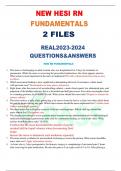 NEW HESI RN FUNDAMENTALS 2 FILES REAL QUESTIONS&ANSWERS - HESI RN FUNDAMENTALS