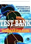 Test Bank For Introductory and Intermediate Algebra for College Students 6th Edition All Chapters - 9780136880462