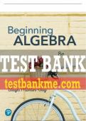 Test Bank For Beginning Algebra 8th Edition All Chapters - 9780137573134