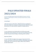 PALS UPDATED FINALS  2023/2024 questions and answers