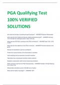 PGA Qualifying Test 100% VERIFIED  SOLUTIONS