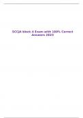 SCCJA block 4 Exam with 100% Correct Answers 2023