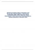 SCCJA Pre-Academy Block 3-Prejudice and Personality, Report Writing, Interviewing, Vulnerable Adult, Officer Survival, Drug Enforcement, Crime Scene and Physical Evidence, Hazmat Questions & Answers 2023