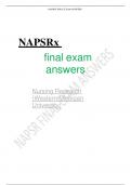 NAPSR FINAL EXAM ANSWERS (Spring 2023) Revised, Attempt score: 160 Out of 160 points A+ LATEST 2023