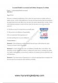 Essential Health Assessment 2nd Edition Thompson Test Bank Chapter 1. Understanding Health Assessment Chapter 2. Interviewing the Patient for a Health History Chapter 3. Taking the Health History Chapter 4. Assessing Nutrition and Anthropometric Measureme