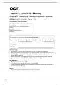 ocr GCSE Chemistry B (Twenty First Century Science) (J258/04) QUESTION PAPER June2023.