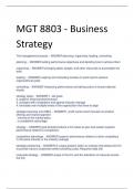 MGT 8803 - Business  Strat/MGT 8803 - Business  Strategy