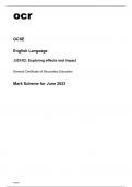 ocr GCSE English Language (J351/02) QUESTION PAPER AND MARK SCHEME June2023.