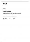 ocr GCSE English Language (J351/01) MARK SCHEME June2023.