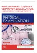 SEIDELS’ GUIDE TO PHYSICAL EXAMINATION AN INTERPROFESSIONAL APPROACH 10TH EDITION BY JANE W BALL JOYCE E DAINS JOHN A FLYNN BARRY S SOLOMON ROSALYN W STEWART TEST BANK