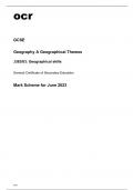 ocr GCSE Geography A Geographical Themes (J383/03) MARK SCHEME June2023.