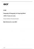 ocr GCSE Geography B Geography for Enquiring Minds (J384/02) MARK SCHEME June2023.