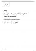 ocr GCSE Geography B Geography for Enquiring Minds (J384/01) MARK SCHEME June2023.