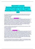 Rosenthal Lehne's Pharmacotherapeutics for Advanced Practice Providers, 1st Ed. Chapter 1 Prescriptive Authority Updated Version 2023