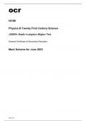 ocr GCSE Physics B Twenty First Century Science (J259/04) MARK SCHEME June2023.