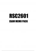 RSC2601 Exam Memo Pack 2024