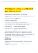 Maui Liquor License EXAM TEST Q&A VERIFIED 100%