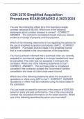 CON 2370 Simplified Acquisition  Procedures EXAM GRADED A 2023/2024