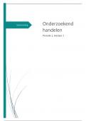 Samenvatting -  Onderzoekend handelen LP1 KT5  (1e jaar HBO-V). Behaald met een 9.1