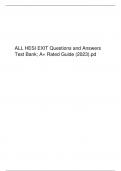 ALL HESI EXIT Questions and Answers Test Bank; A+ Rated Guide (2023).pd