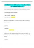 ALAT Chapter 2 Practice Test Questions and Answers Rated A