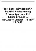 Test Bank Pharmacology A  Patient-CenteredNursing  Process Approach, 11th  Edition byLinda E.  McCuistion Chapter 1-58NEW  UPDATE 