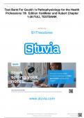 Test Bank For Gould's Pathophysiology for the Health Professions 7th Edition VanMeter and Hubert Chapter 1-28 FULL TESTBANK written by B1Theodoree www.stuvia.com Downoaded by B1Theodoree  munedenis957@gmaicom Want to earn $1.236  extra per 