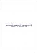 Test Bank Advanced Physiology and Pathophysiology Essentials for Clinical Practice 1st Edition Tkacs All chapters (1-17) | Complete Guide