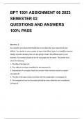 BPT1501 Assignment 6 semester 2 2023 100% pass