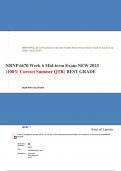 NRNP 6670 Week 6 Mid-term Exam NEW 2023(100% Correct Summer QTR)BEST GRADE 