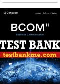 Test Bank For BCOM - 11th - 2024 All Chapters - 9780357901243