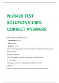 NUR426 TEST  SOLUTIONS 100%  CORRECT ANSWERS