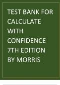 TEST BANK FOR CALCULATE WITH CONFIDENCE 7TH EDITION BY MORRISS.