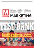 Test Bank For M: Marketing, 8th Edition All Chapters - 9781264131181