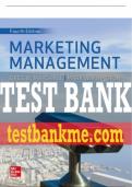 Test Bank For Marketing Management, 4th Edition All Chapters - 9781260381917