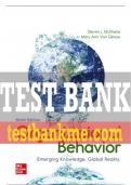 Test Bank For Organizational Behavior: Emerging Knowledge. Global Reality, 9th Edition All Chapters - 9781260799552