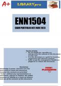 ENN1504 Portfolio October November (DETAILED ANSWERS) Semester 2 2024 - DUE October 2024