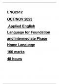 ENG2612 EXAM PORTFOLIO OCTOBER/NOVEMBER 2023