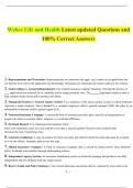 Webce Life and Health Latest updated Questions and 100% Correct Answers